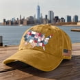 thumbnail image 2 of 250th Anniversary USA Hat Patriotic 1776-2026 Commemorative Baseball Cap Vintage Adjustable Embroidered Hat Veterans Gifts,Yellow, 2 of 5