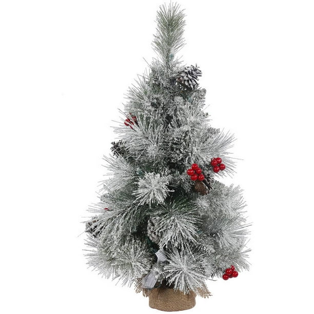 Vickerman 24" Frosted Mixed Berry Pine Artificial Christmas Tree, Unlit
