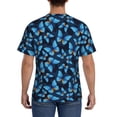 thumbnail image 2 of Naloa Blue Butterfly Men's T-Shirt Sport T-shirt Men's Basic Tee Casual Men's Shirt, Round Neck, Short Sleeves - 3X-Large, 2 of 5
