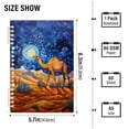 thumbnail image 3 of Camel Desert Starry Sky Ring Binder Notebook Journey Note Diary College Ruled Spiral Notebook Study Loose Leaf Paper A5 60 Pages, 3 of 8