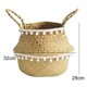 thumbnail image 2 of Cesta de mimbre de algas marinas para plantas de interior, cesta grande de 26 cm, cesta tejida bohemia redonda con asas para macetas, almacenamiento, lavandería, picnic, comestibles, interior., 2 of 7