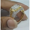thumbnail image 3 of Round Lab Created Diamond Men's Wedding Band Ring 14K Yellow Gold Plated 3.20Ct, 3 of 7