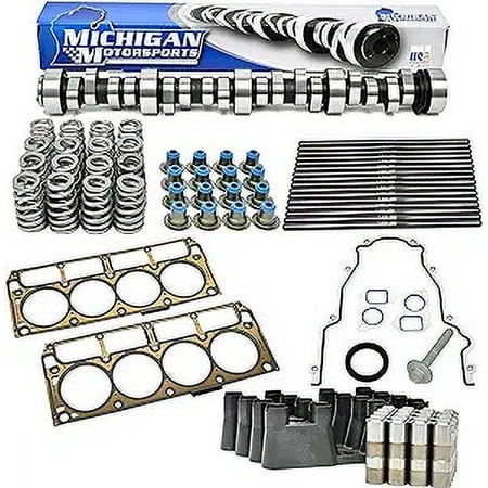 Michigan Motorsports Stage 3 Truck Camshaft Install Kit for Gen III/IV LS 6.0L 6.2L LS Vortec Trucks (Includes Cam Kit Gaskets Lifters & Trays)