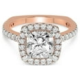 thumbnail image 3 of 2 Carat IGI Certified Radiant Shape Lab Grown Diamond Engagement Ring | 14K Rose Gold | Valerie Euro Shank Halo Lab Diamond Ring | FG-VS1-VS2 Quality Friendly Diamonds, 3 of 5