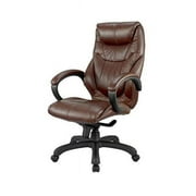 Nicer Furniture 27.5 in Executive Chair with Lumbar Support & Adjustable Height, 250 lb. Capacity, Chocolate Brown