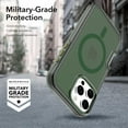 thumbnail image 2 of Magnetic Case for iPhone 15 Pro Max, Compatible with MagSafe Charging, Shockproof Anti-scratch Protective Case PC Matte Translucent Ultra Thin Phone Cover for iPhone 15 Pro Max, Armygreen, 2 of 5