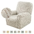 thumbnail image 6 of UPONRAY Floral Printed Recliner Cover with Pockets Single Reclining Slipcover 4-Pieces Lazy Boy Recliner Armchair Cover with Elastic Bottom for Recliner Furniture Protector for Kid Pet(Khaki), 6 of 12