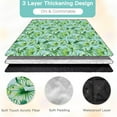 thumbnail image 4 of Extra Large(80 "x 80") Picnic Blanket, 3-Layer Thicking Outdoor Camping Blanket, Machine Washable Beach Blanket, Waterproof and Wear-Resistant, Soft and Comfortable(Green Leaves), 4 of 6