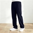 thumbnail image 5 of SJLDQY Boys' Baggy Sweatpants Elastic Waist Casual Trousers Solid Color Loose Fit Joggers with Pockets, 5 of 8