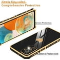 thumbnail image 4 of for Samsung Galaxy A23 5G Case with HD Screen Protector Shockproof Protection, Love Heart Plating Girly Women Cute Soft TPU Luxury Elegant Case for Galaxy A23 4G/5G, Black, 4 of 7