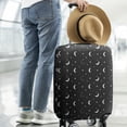 thumbnail image 2 of Black White Moon Star Pattern Luggage Cover Fashion Suitcase Cover Baggage Covers Fit 25-28 Inch Luggage (Go Travel), 2 of 5