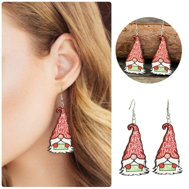 WILLBEST Aretes Mujer Plata Divertidos Pendientes Navideños Lindos De Navidad Moda Mujeres Niñas Pendientes Navideños Hermosos Pendientes Navideños
