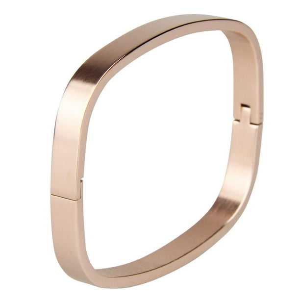 Brazalete de material acero inoxidable para , brazalete pulido, oro and rosa, 6 mm Oro rosa 6 mm