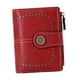 thumbnail image 4 of Cartera pequeña con bolsillo con cremallera y tarjetero para compras callejeras para mujer rojo oscuro, 4 of 9