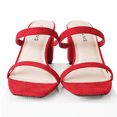 thumbnail image 7 of J. Adams Stormi Sandals Women Flat Mules- Square Toe Double Band Low Block Heel - Sandals for Women, 7 of 7