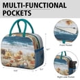 thumbnail image 6 of Lunch Bag Lunch Box for Women Reusable Insulated Lunch Bags,Water-Resistant Beach Starfish Scallop Cooler Lunch Tote Bag, Large Capacity for Work Travel Picnic, 6 of 6