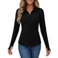 thumbnail image 5 of GUACER Women's Long Sleeve Shirts Quarter Zip Casual Sun Protection Blouses UPF 50+ Workout Tops with Thumb holes, 5 of 5