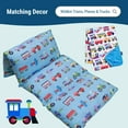 thumbnail image 3 of Wildkin Kids 100% Cotton Comforter Set for Boys and Girls, Includes Twin Comforter and Sham (Trains, Planes & Trucks Blue), 3 of 6