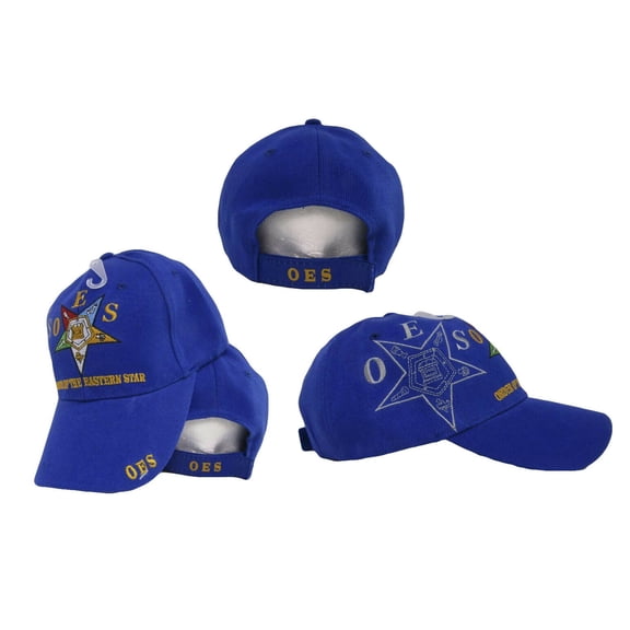 OES Order of the Eastern Star Mason Royal Blue Embroidered Cap CAP964 Hat