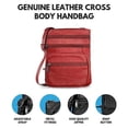thumbnail image 4 of Ciana Genuine Leather Cross Body Bags Purse for Women, Purses Women's Shoulder Sling Handbags Soft Purse (Red), 4 of 5