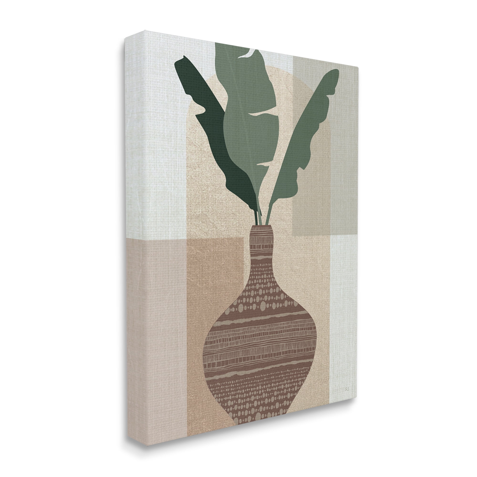 Stupell Industries Earthy Boho Plant Sprigs Botanical & Floral Painting Gallery Wrapped Canvas Art Print Wall Art, 24 x 30