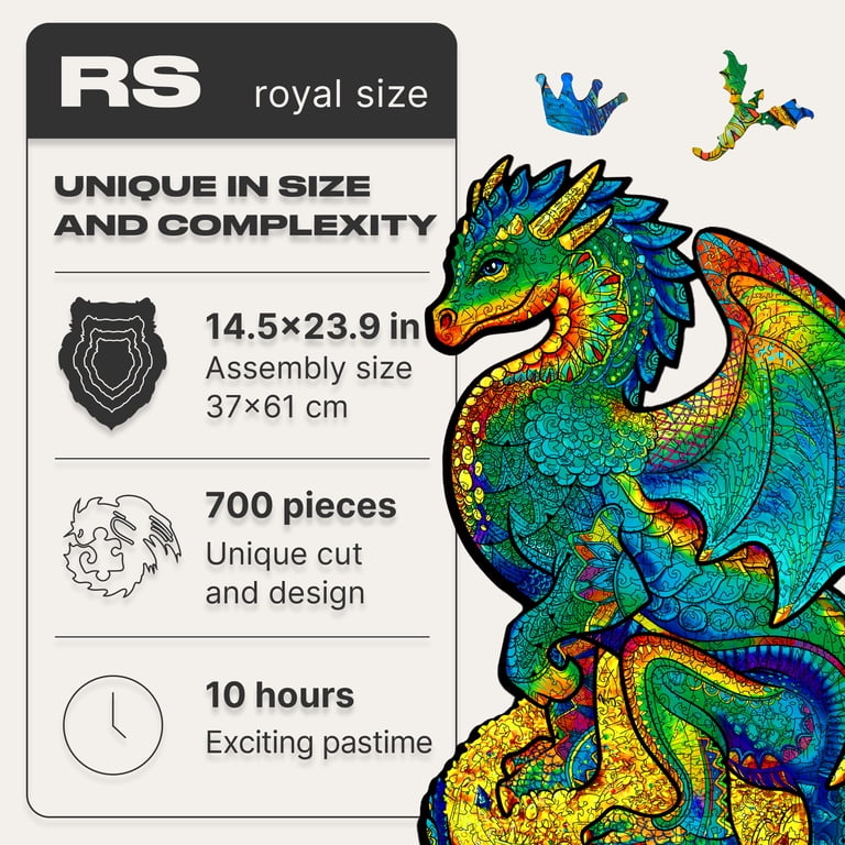 UNIDRAGON Guarding Dragon Wooden Jigsaw Puzzle RS 700 Pieces