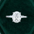 thumbnail image 5 of Silvago Jewel Diamond solitaire Ring Lab Created - Oval Cut Excellent 2.1 Ct Diamond Engagement Rings - Silver 14K White Gold Over Ring - Solo Stone Wedding Diamond Rings - Solitaire Diamond Rings, 5 of 9