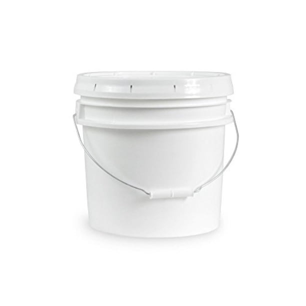 3.5 gallon white bucket & lid durable 90 mil all purpose pail food