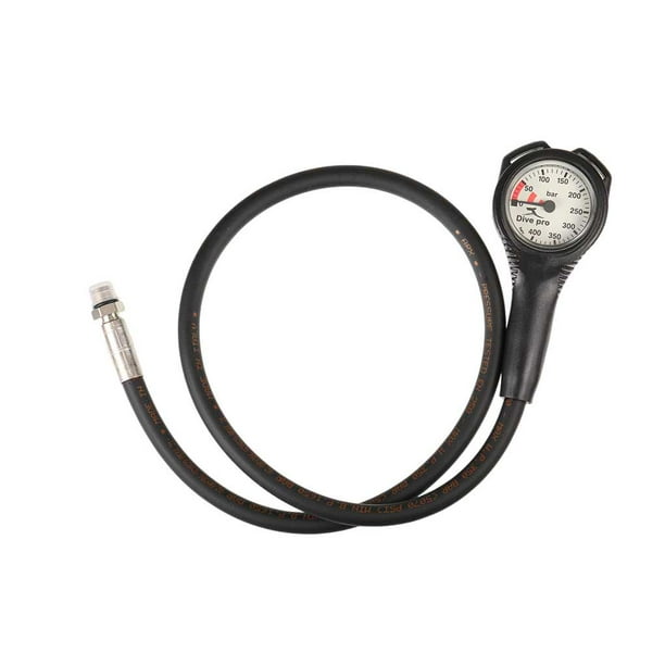 Toystoory Medidores de buceo profesionales Presión sumergida Accesorio de medidor luminoso de profundidad única A prueba de golpes Durable Deportes acuáticos Negro