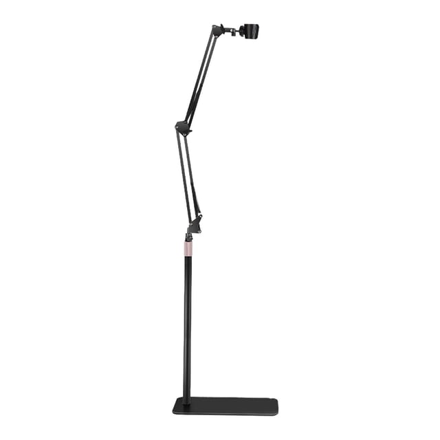 Soporte para secador de pelo Lazy Strade Fareast Limited manos libres montaje en suelo marco flexible ángulo de altura ajustable negro