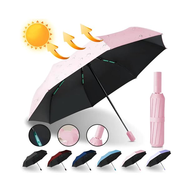 Sombrilla Paraguas Automática 12k 30 cm Colores Surtidos rosa