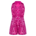 thumbnail image 3 of renvena Short Sequin Jumpsuits Pageant Romper For Girls Jazz Hip Hop Dancing Wedding Evening Hot Red 16, 3 of 5