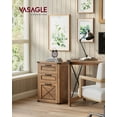 thumbnail image 2 of Archivador VASAGLE, 3 cajones, soporte para impresora, color miel, 2 of 7