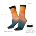 thumbnail image 4 of KLL yellow orange and teal Print Cool Socks Men's Women's Crew Socks Funny Crazy Novelty Stockings, 4 of 6