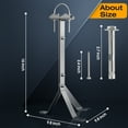 thumbnail image 3 of 2 Pcs 16" Antenna Mast Wall Mount Bracket Heavy Duty 3-Legs Stand Off Windproof 304 Stainless Steel Antenna Pole Mounting Bracket, 3 of 7