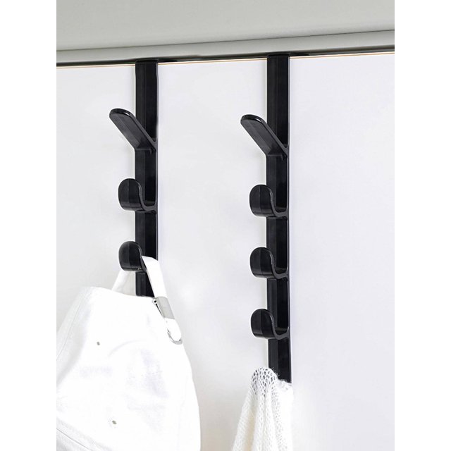 1pc Over The Door Hook Hanger, 5-Hook Plastic Organizer Rack For Coats, Hats, Robes, Shirts, Belts, Bags, Towels, Closet And Bathroom