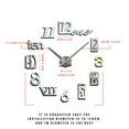 thumbnail image 4 of Reloj de pared digital de bajo ruido de bricolaje Reloj colgante a prueba de herrumbre de metal para sala de estar Oficina AweSitey HA001632-02B, 4 of 6