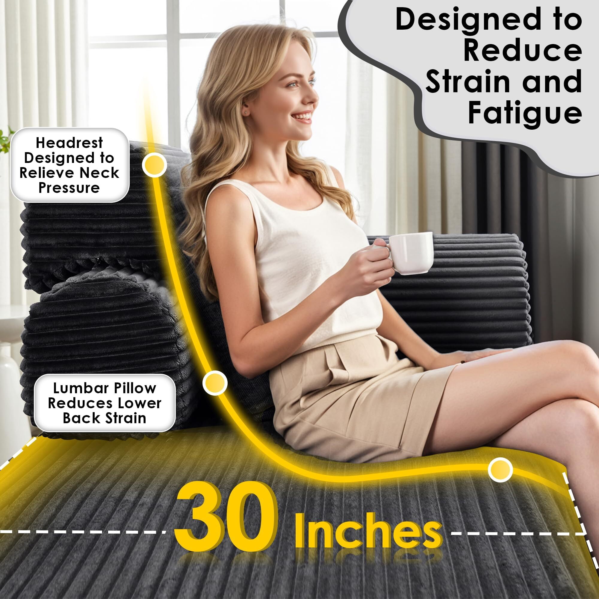 Howcool 78.5” Convertible Sleeper Sofa Bed, Foldable Corduroy Loveseat Couch, Boneless Compression Sofa with Memory Foam, No Assembly Required,Black