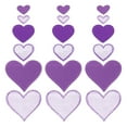 thumbnail image 1 of Uxcell 30 Piezas Parche de Hierro en Forma de Corazón Bordado Parches Aplicaciones para Reparación de Ropa Púrpura 2.5x2cm/0.98"x0.79"; 4x3.5cm/1.57"x1.38"; 7x6.8cm/2.76"x2.68", 1 of 5