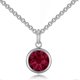 thumbnail image 1 of Red crystal necklace made of Zirconia crystal, 1 of 5