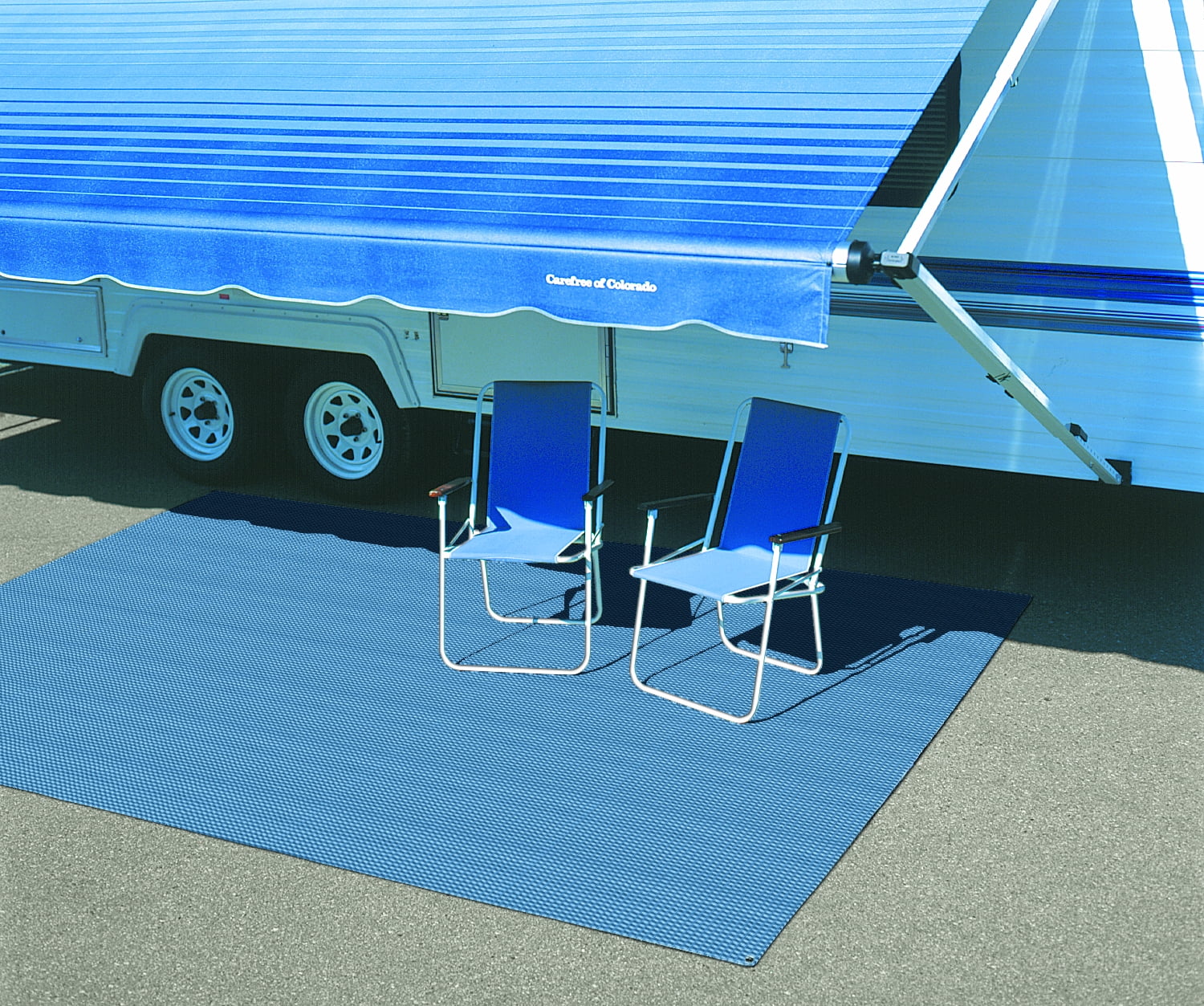 Carefree RV 180872 Camping Mat DuraMat (TM) 8 Foot x 8 Foot; Brown; Woven Bonded Vinyl; Non