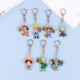 thumbnail image 5 of LLavero de acrílico con figura de Anime de una pieza, colgante de Luffy, Zoro, Sanji, Usopp, Franky Bag, modelo coleccionable, regalo de juguete, 1 ud., 5 of 5
