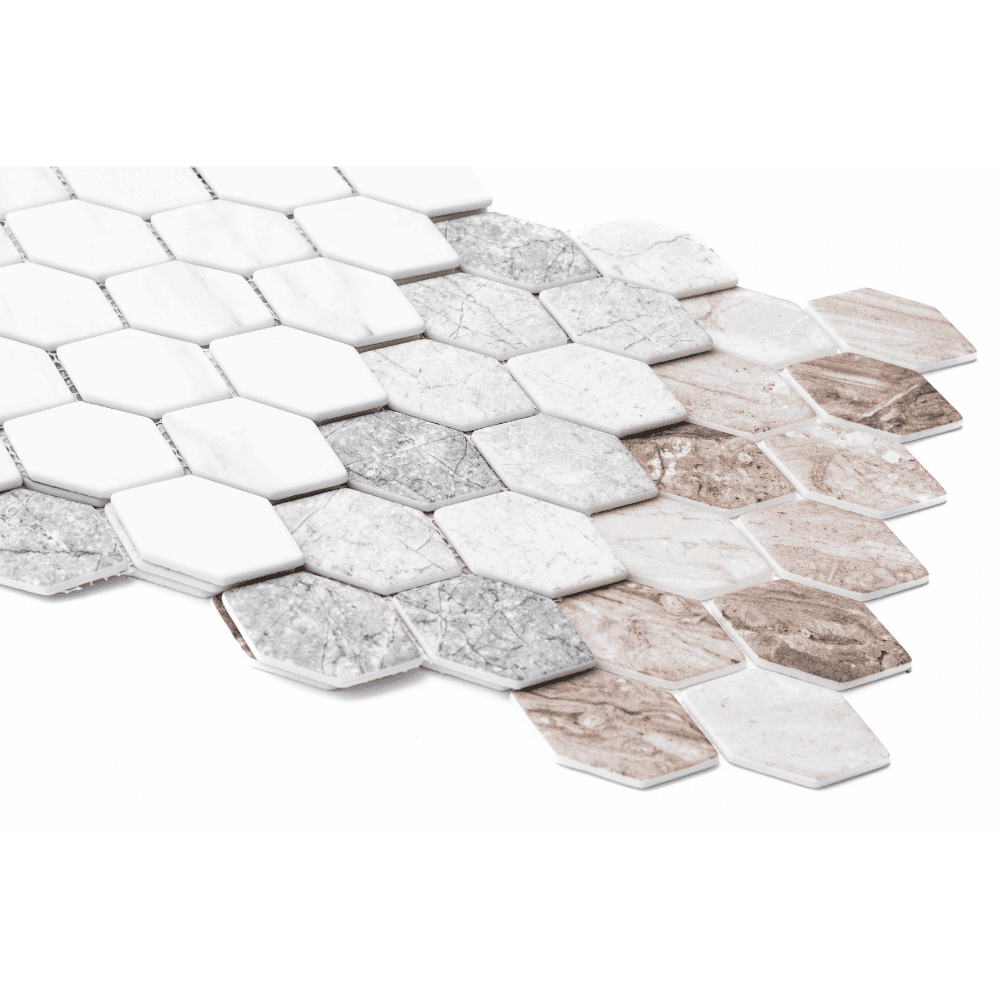 The Tile Life Recycled Serenity 4" x 4" Cafe Matte Glass Mosaic Tile Sample, 1 Piece