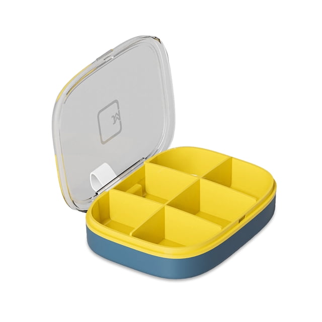 Injueey Caja de pastillas Contenedores de viaje portátiles Dispensador de almacenamiento de tabletas Diseño de compartimento Sello Ranura en forma de U Type3 NO3 Injueey HA028202-06