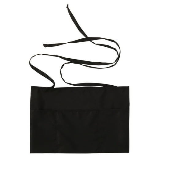 Kitchen Aprons for Women with Pockets 3 Pockets Waist Apron - Waitresses Apron, Kitchen Apron, Black Apron