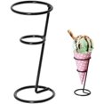 thumbnail image 4 of Ice Cream Cone Holder Metal Waffle Snow Cone Holder Display Stand For Hand Roll Sushiblack1pcs, 4 of 5