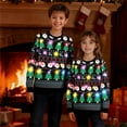 thumbnail image 2 of Christmas Sweaters Boys Round Neck Sweatshirts Long Sleeved Pullovers Santa Printed Red Holiday 3-14T, 2 of 4
