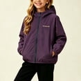thumbnail image 3 of Mitankcoo Girls Hooded Lined Softshell Jacket Full Zip Windproof Outerwear with Pockets for Kids Outdoor Casual Coat 1-13Y, 3 of 7