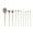 Cloud porcelain 10 sets of brushes + white envelope bag, variant on Premium Cloud Soft 5-Piece Makeup Brush Set - Synthetic Bristles, Eyeshadow/Blade/Sickle Eyeliner/Loose Powder Brushes, Cruelty Free Flawless Application Tools
