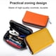 thumbnail image 3 of Hukapapa Tarjetero De Crédito Para Mujeres Hombres Cartera De Cuero Con CremalleraAmarillo, 3 of 5